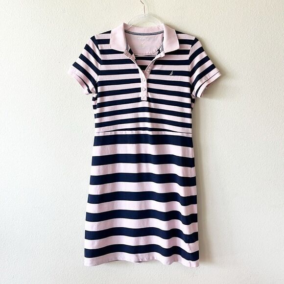 Nautica Polo Collared Striped Dress - Picture 1 of 8